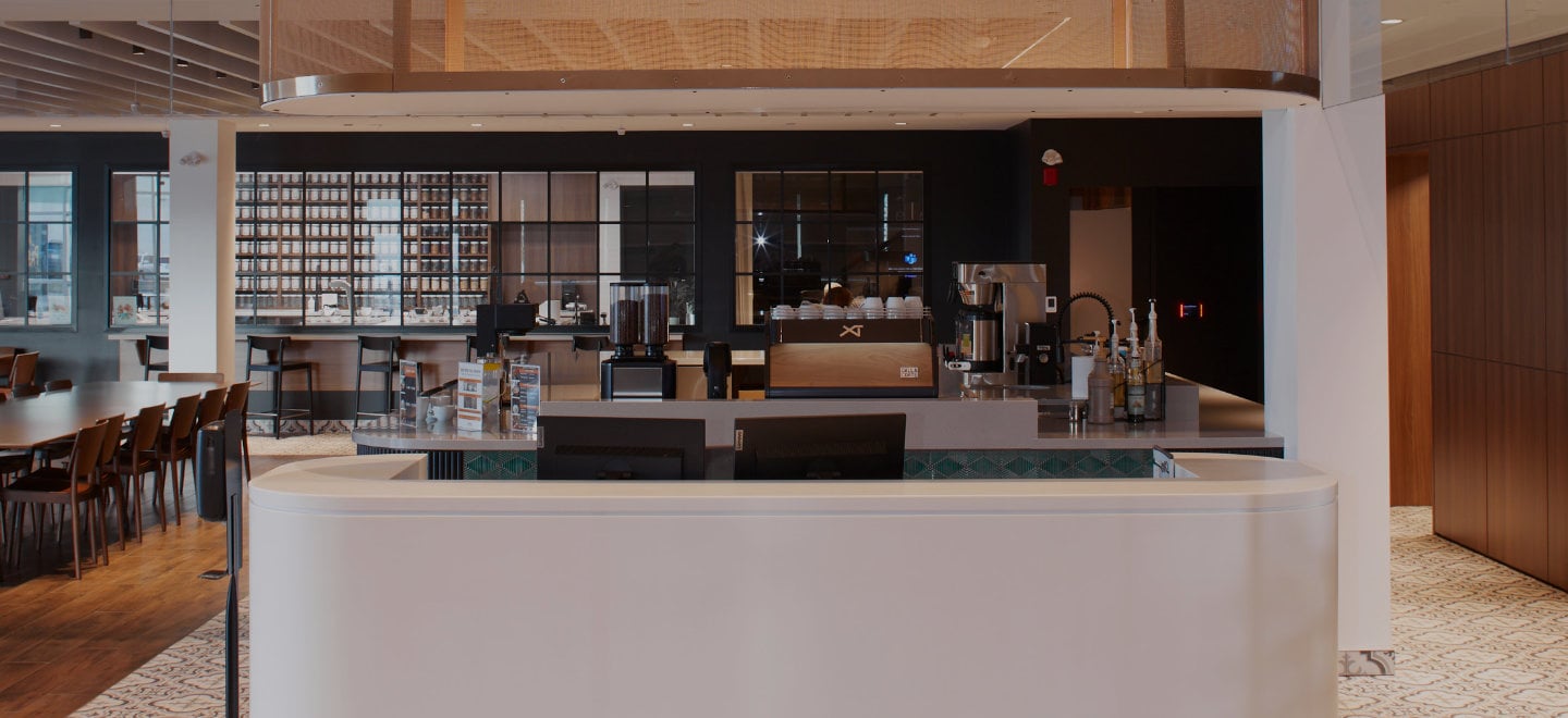 Mother Parkers' front desk and lobby