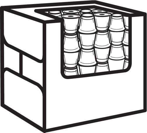 Illustration of a package containing many EcoCups