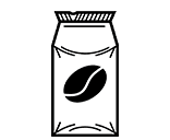 Illustration of a retail coffee bag