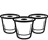 Illustration of three EcoCup capsules